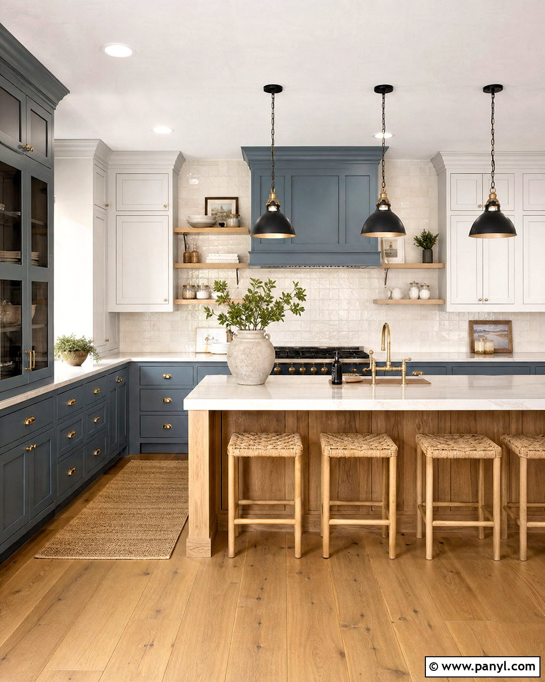 Smoky Blue Farmhouse Kitchen - 20 sherwin williams smoky blue ideas