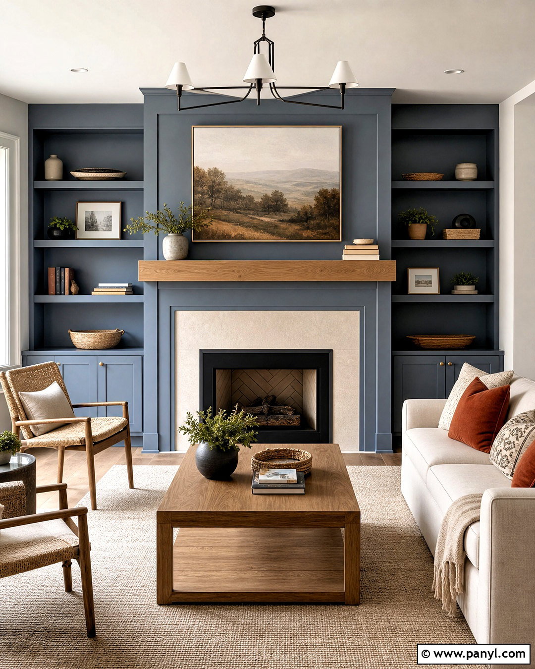Smoky Blue Fireplace Wall - 20 smokey blue sherwin williams ideas