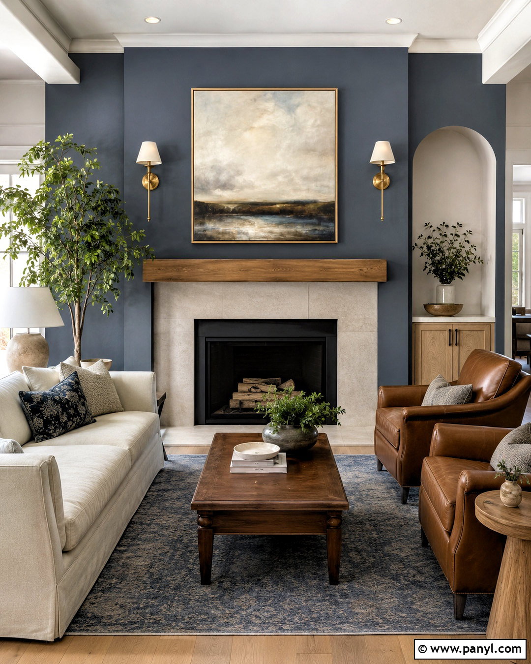 Smoky Blue Fireplace Wall - 35 sw smoky blue ideas