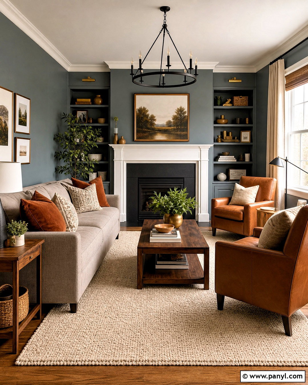 Smoky Blue Living Room Paint Color - 20 cozy living room paint colors