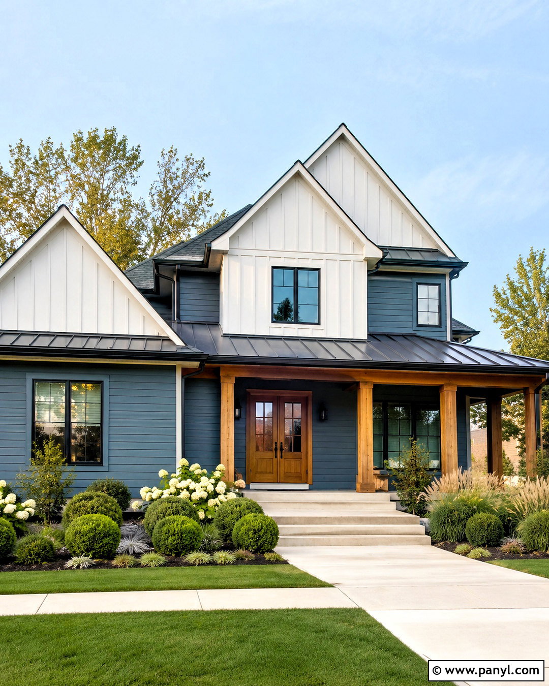 Smoky Blue Modern Farmhouse Exterior - 35 sw smoky blue ideas