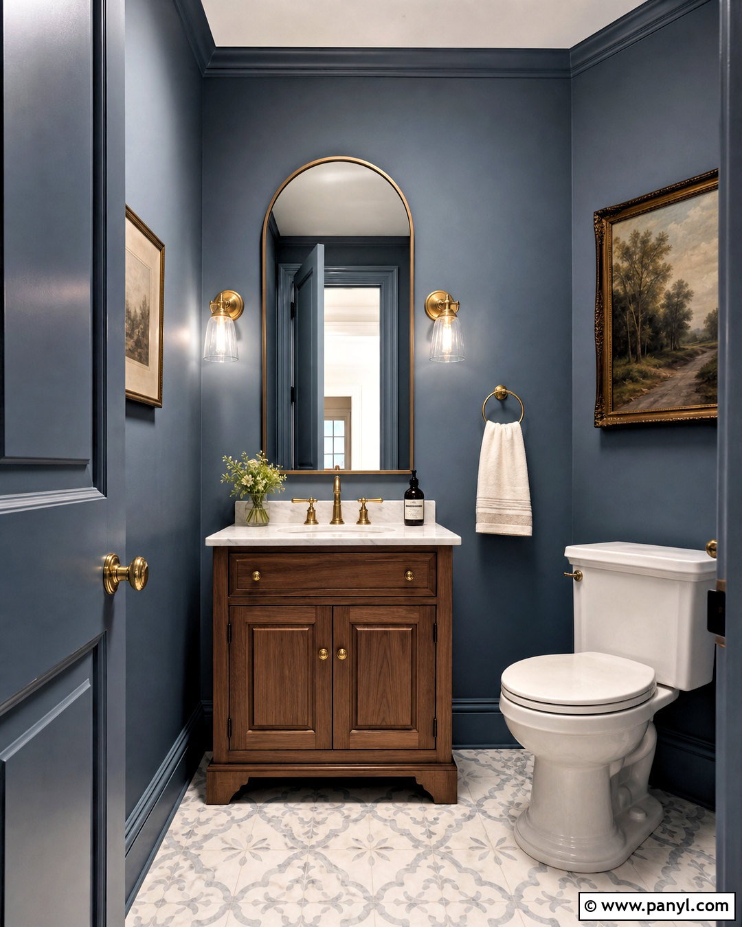 Smoky Blue Powder Room - 20 smokey blue sherwin williams ideas