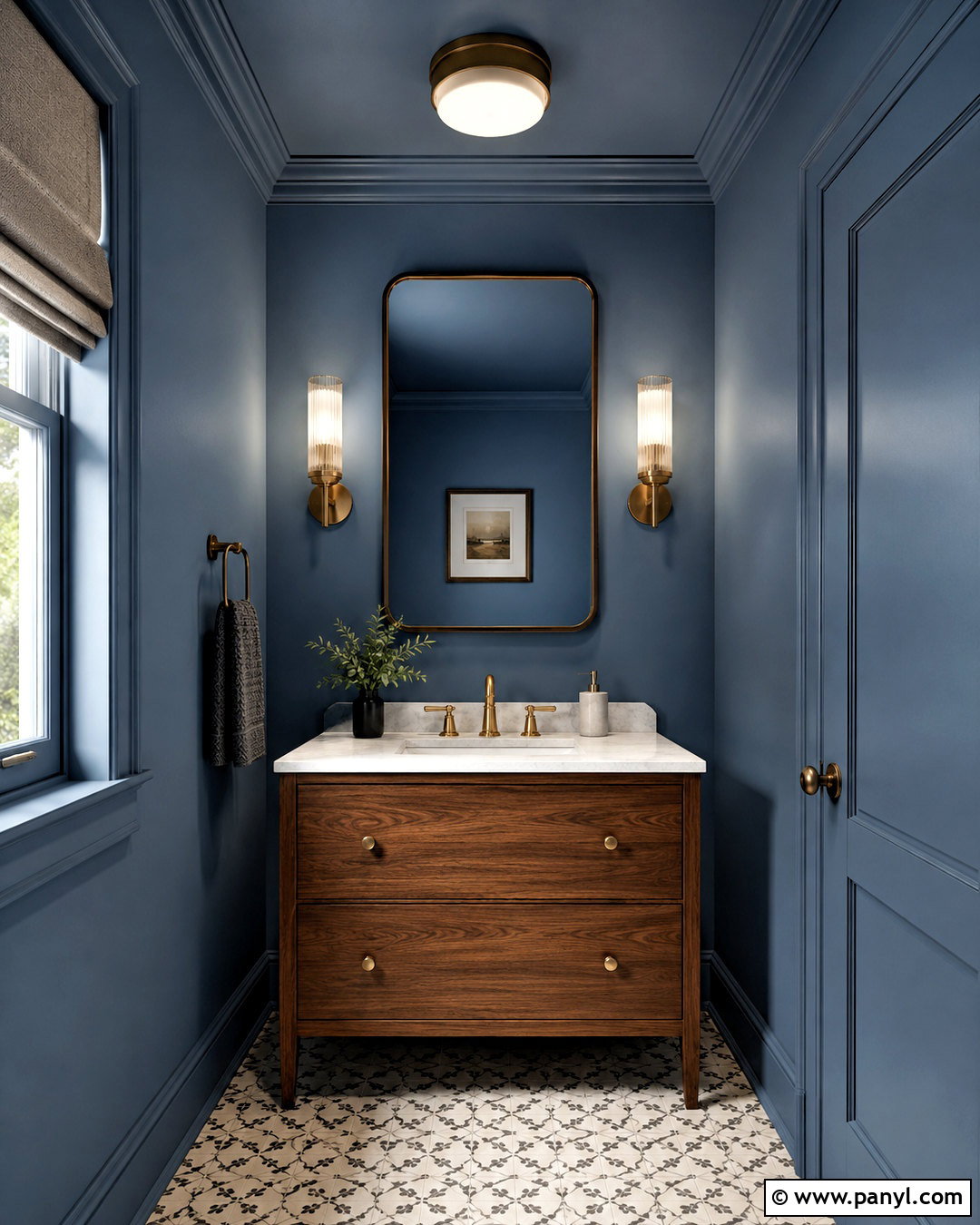 Smoky Blue Powder Room - 35 sw smoky blue ideas