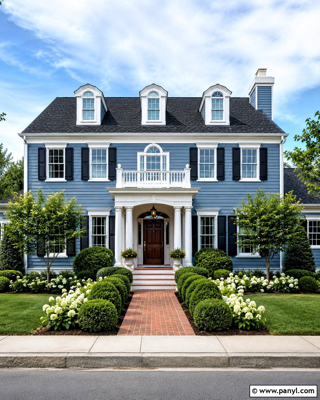 Smoky Blue Traditional Home Exterior - 35 sw smoky blue ideas