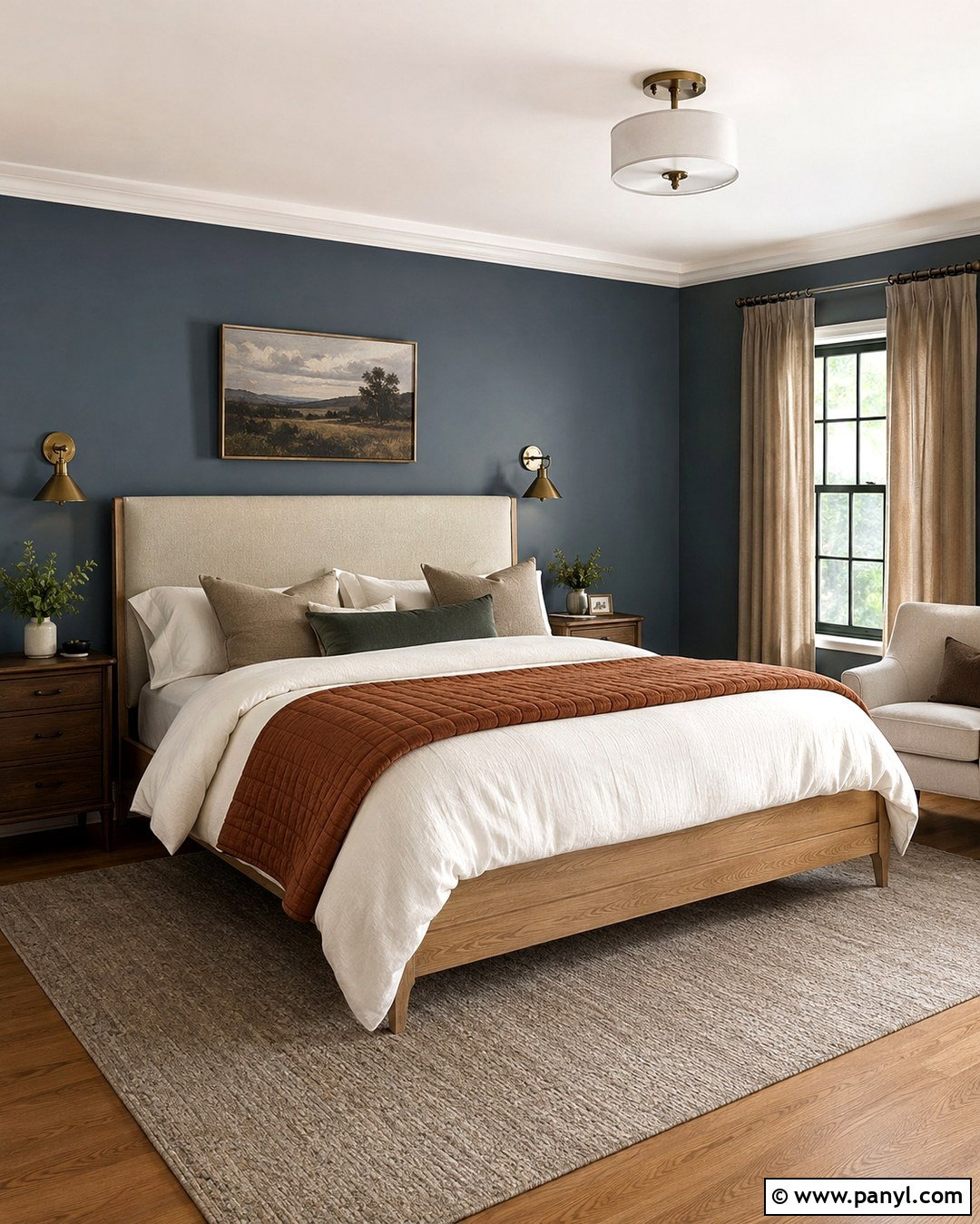 Smoky Blue Wall Color - 20 Cozy Home Wall Colors