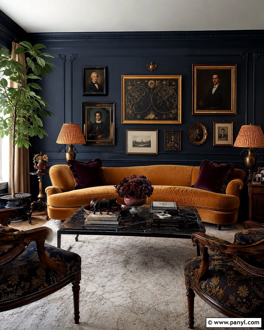 Smoky Indigo Wall Paint - 20 Witchy Wall Paint Colors