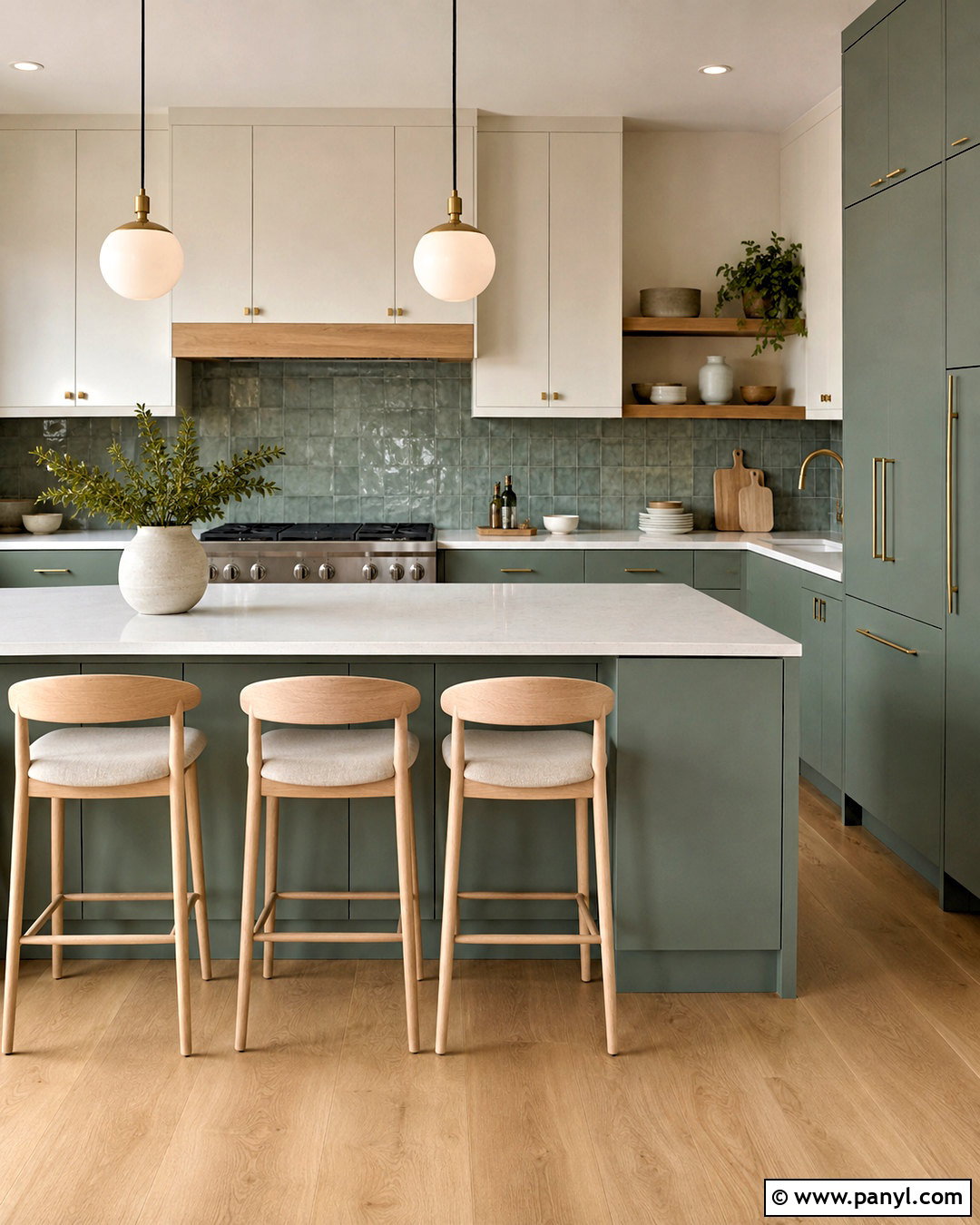 Smoky Jade Kitchen Cabinets - 20 modern kitchen cabinet colors
