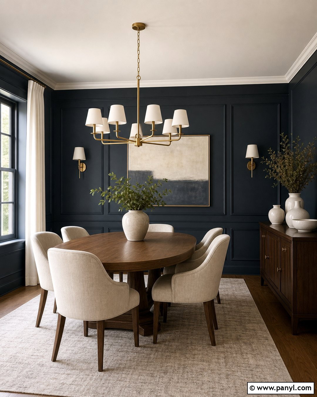 Smoky Navy Dining Room Wall Color - 25 Elegant Wall Colors