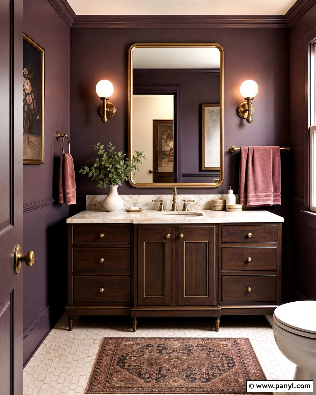 Smoky Plum Bathroom - 20 trending bathroom colors