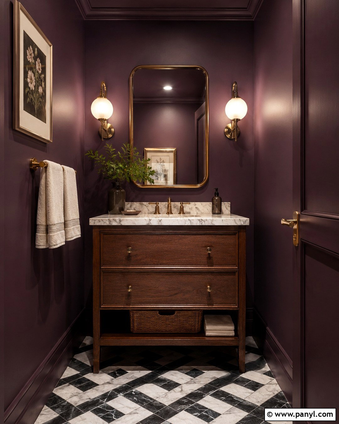 Smoky Plum Wall Color - 20 Dark Moody Wall Colors
