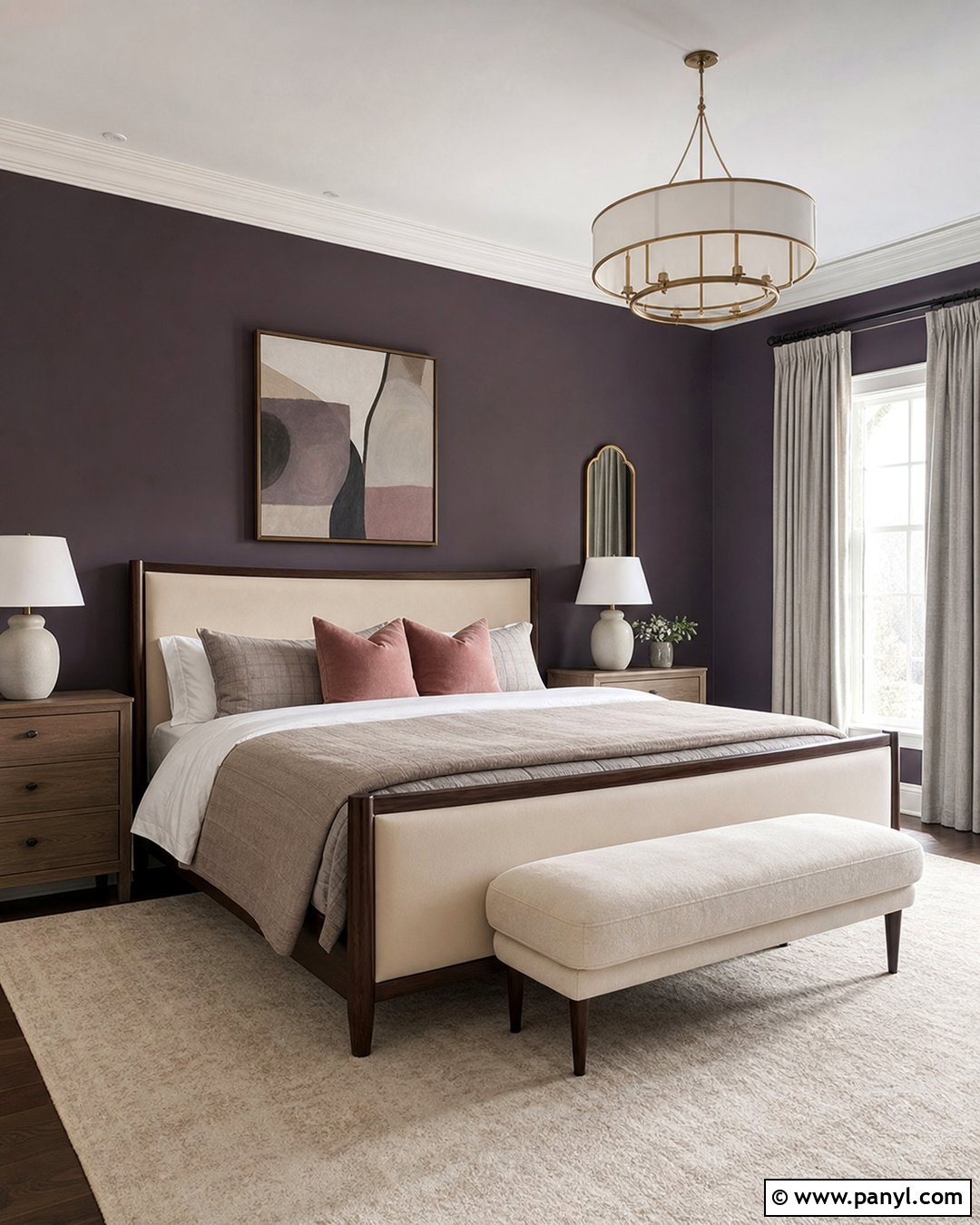 Smoky Purple Bedroom Walls - 30 dark wall paint ideas