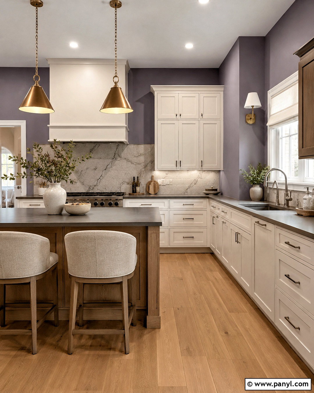 Smoky Purple Kitchen Walls - 20 neutral purple wall paint ideas