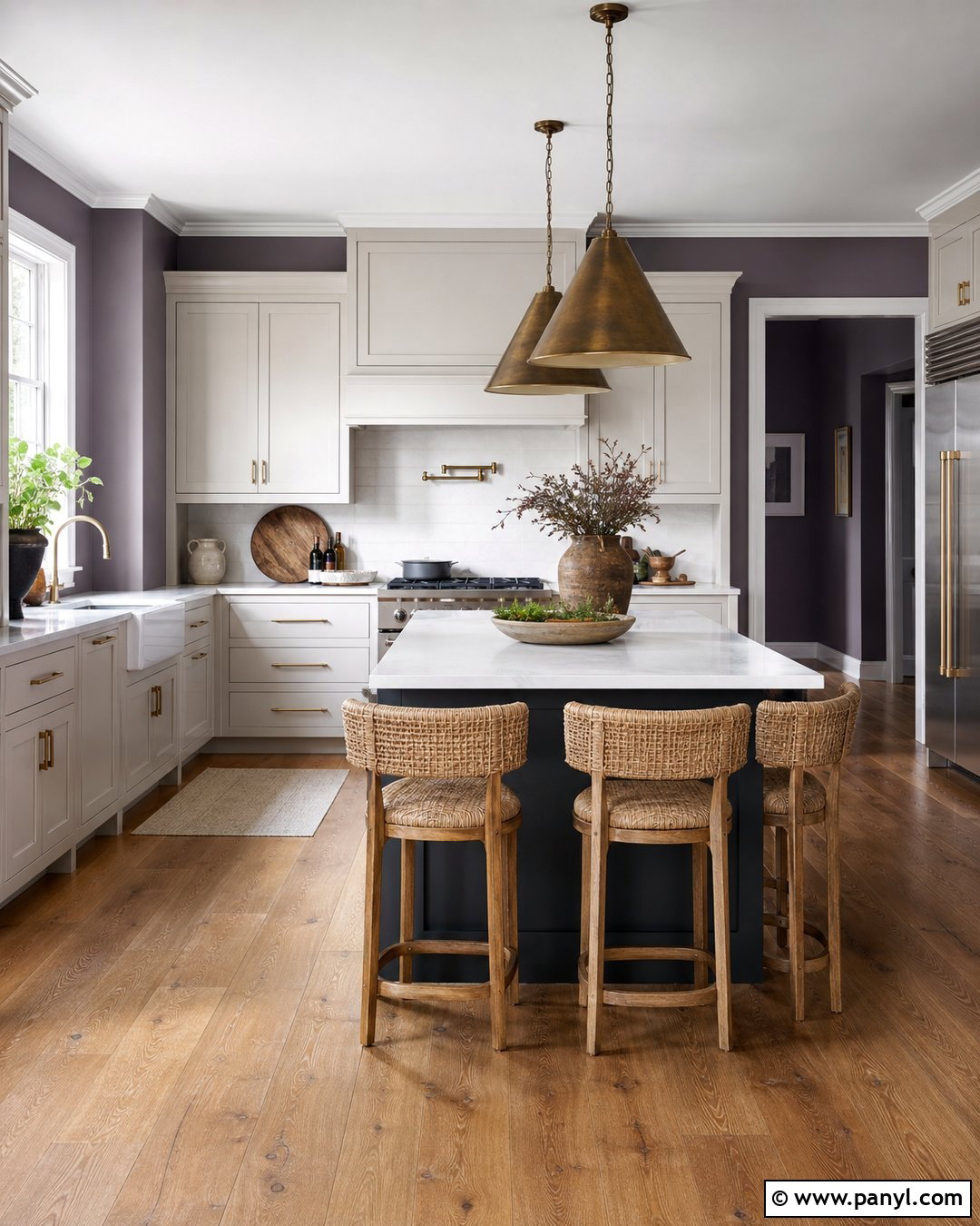 Smoky Purple Kitchen Walls - 35 Purple Wall Color Ideas