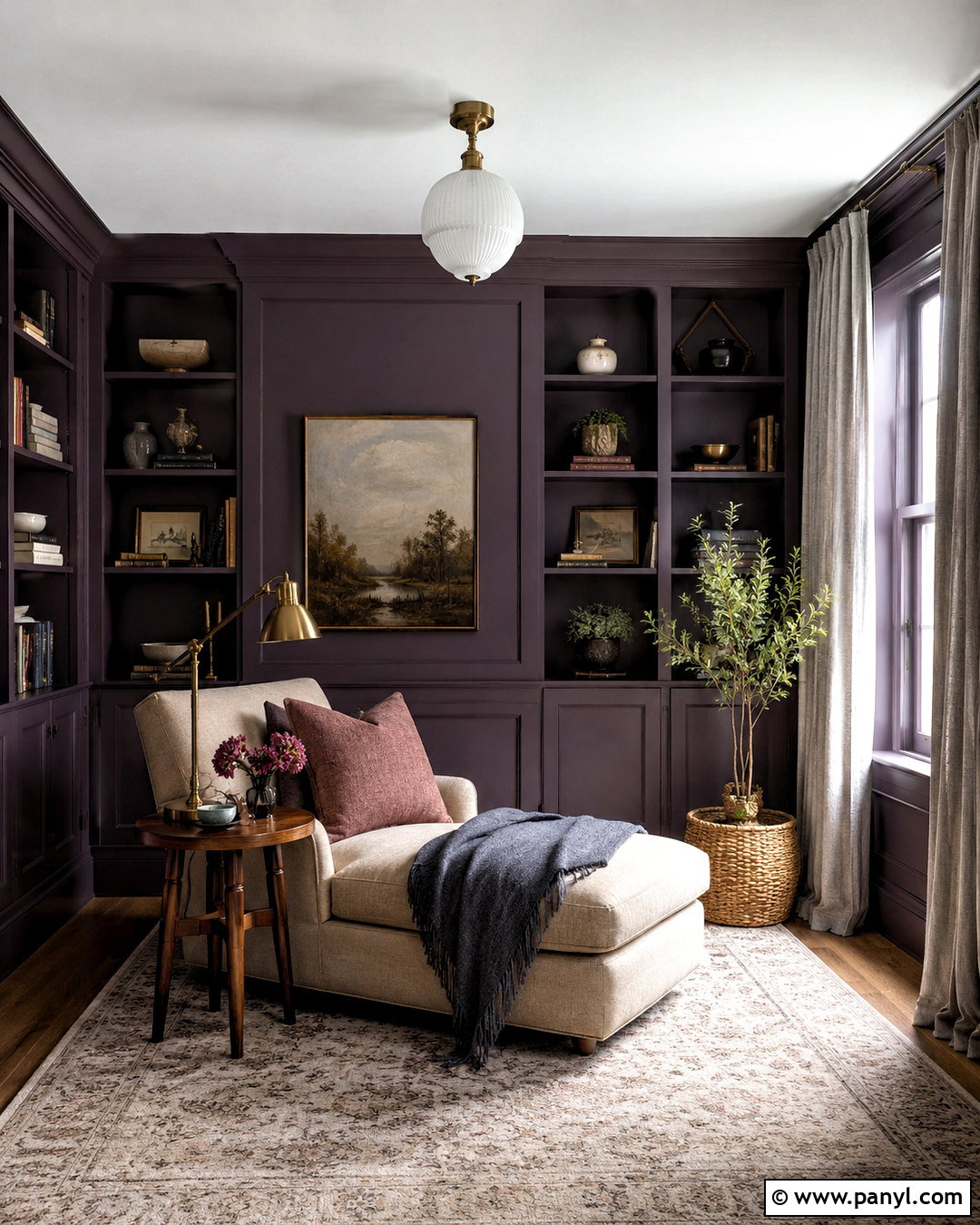 Smoky Purple Reading Room - 20 dark room colors