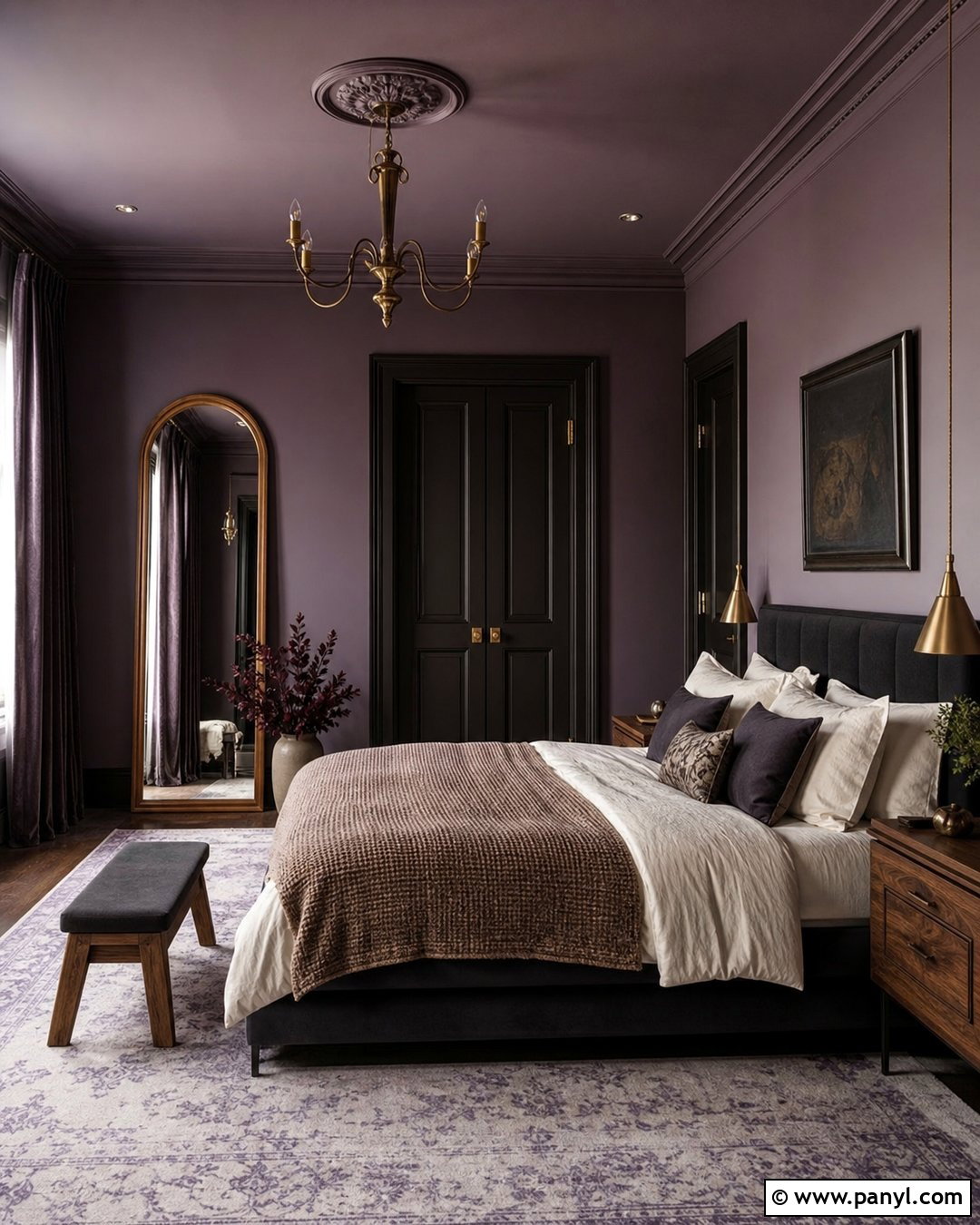 Smoky Violet Gothic Bedroom - 20 Gothic Paint Colors Dark Walls