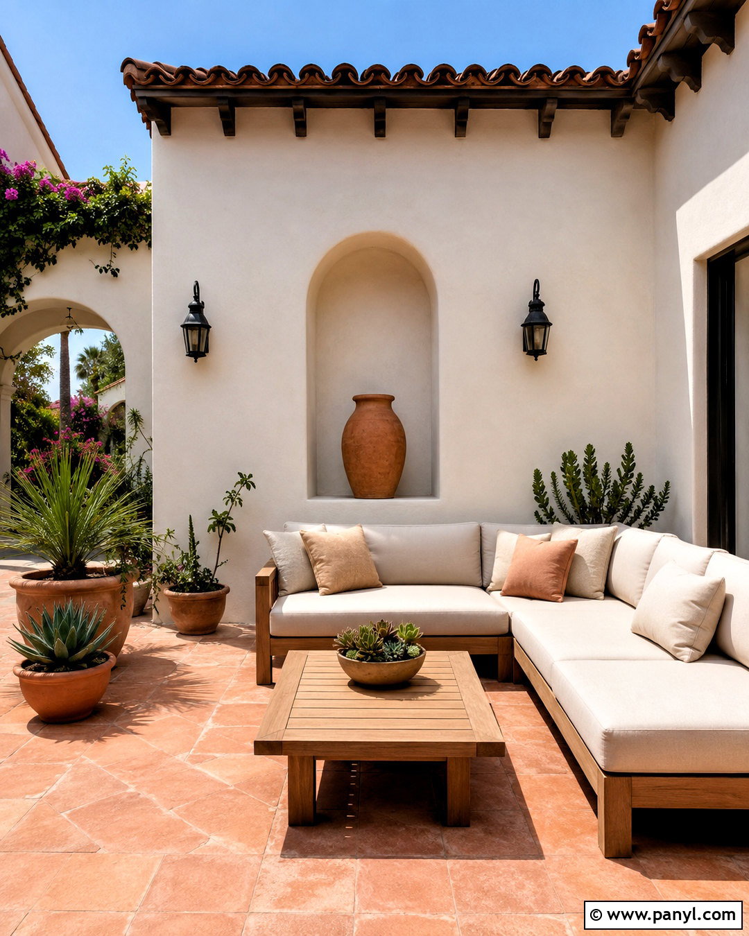 Smooth Stucco Patio Wall - 20 outdoor patio wall ideas