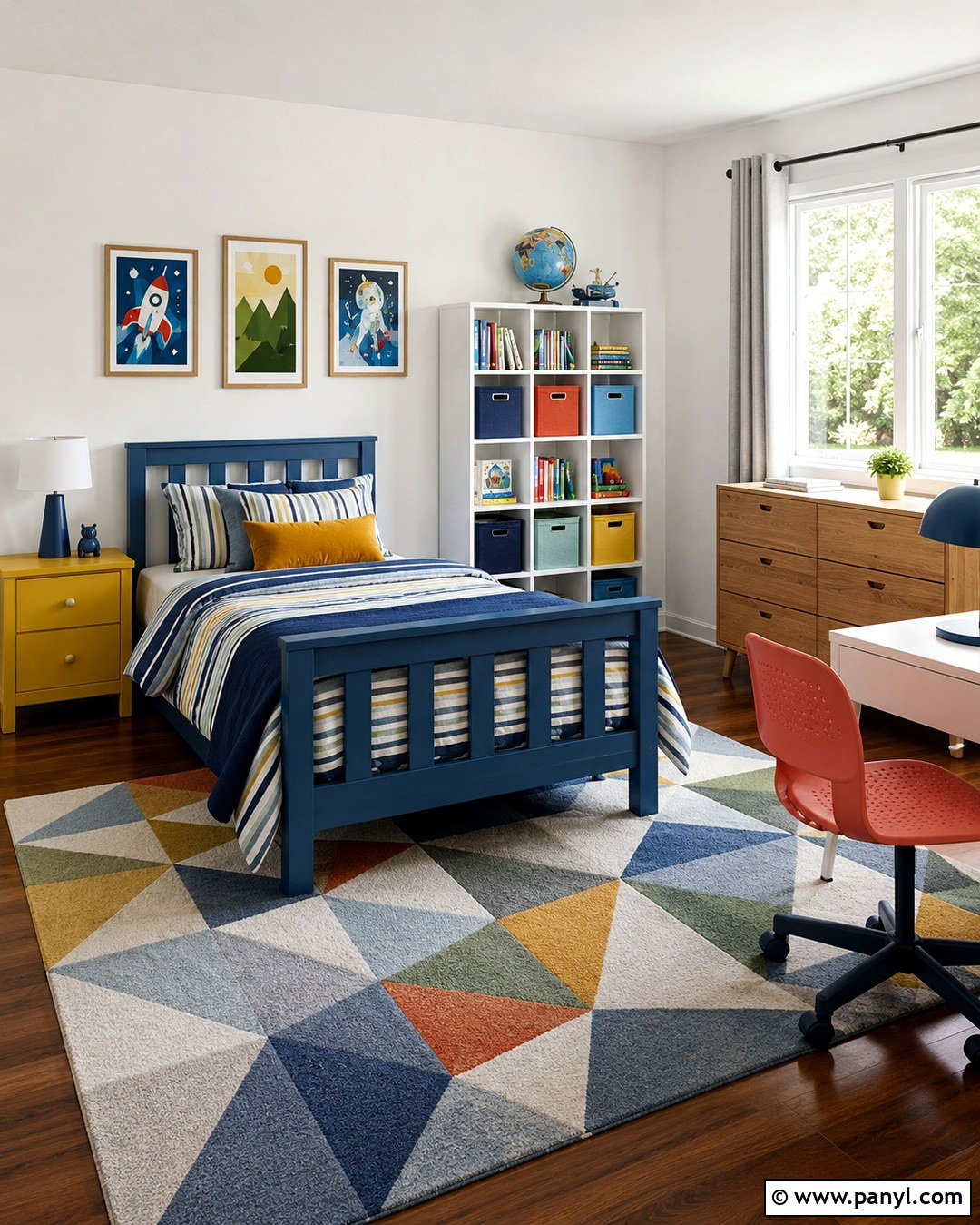 Snowbound Kids Room With Colorful Accents - 20 Snowbound Wall Color Ideas