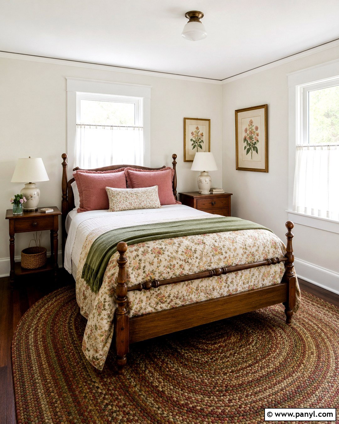 Snowbound Walls In A Cottage Bedroom - 20 Sw Snowbound Walls With Pure White Trim Ideas