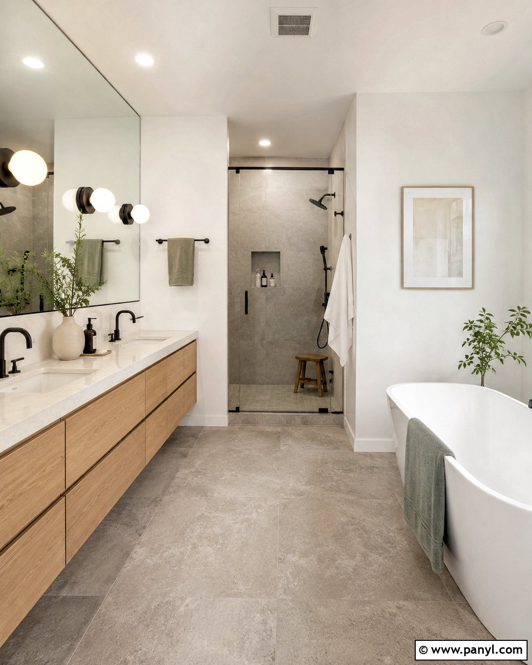 Snowbound Walls In A Modern Bathroom - 35 snowbound sherwin williams walls