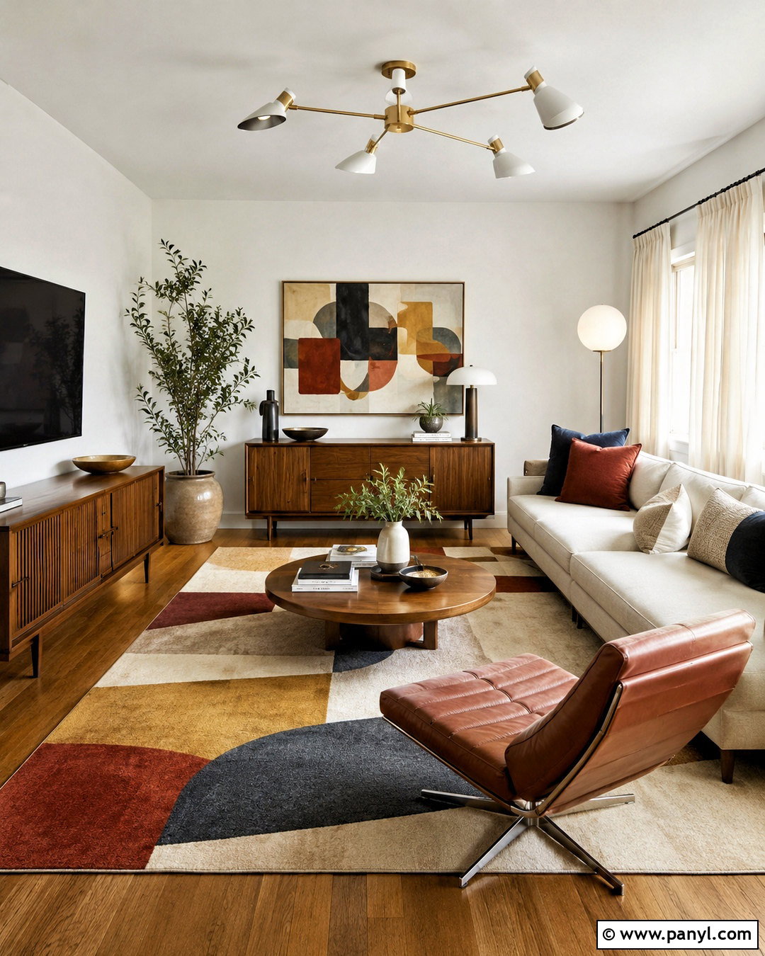 Snowbound Walls With Midcentury Furniture - 35 snowbound sherwin williams walls