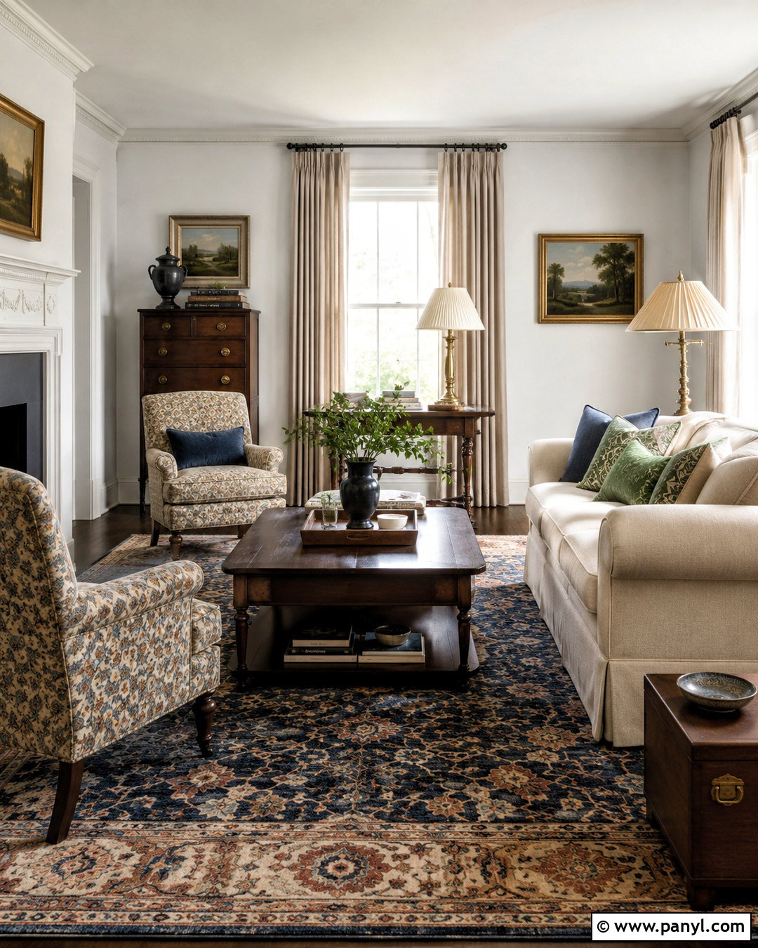 Snowbound Walls With Traditional Furniture - 35 snowbound sherwin williams walls