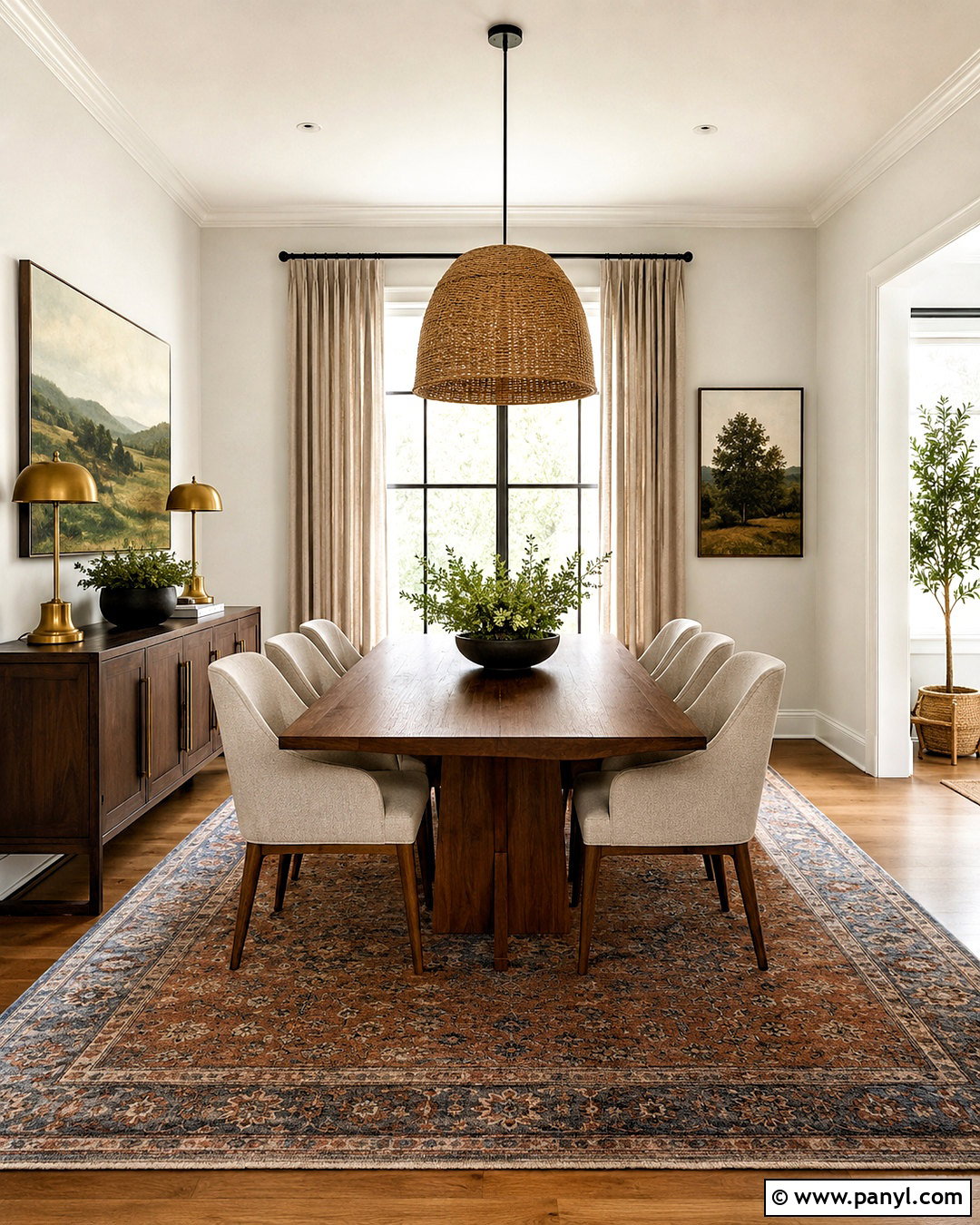 Snowbound Walls With Walnut Dining Furniture - 35 snowbound sherwin williams walls