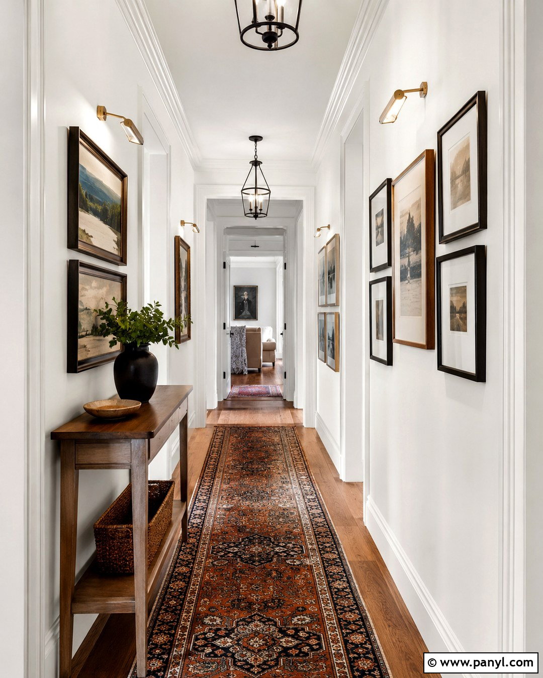 Snowfall White Walls In A Gallery Hallway - 20 Snowfall White Benjamin Moore Walls