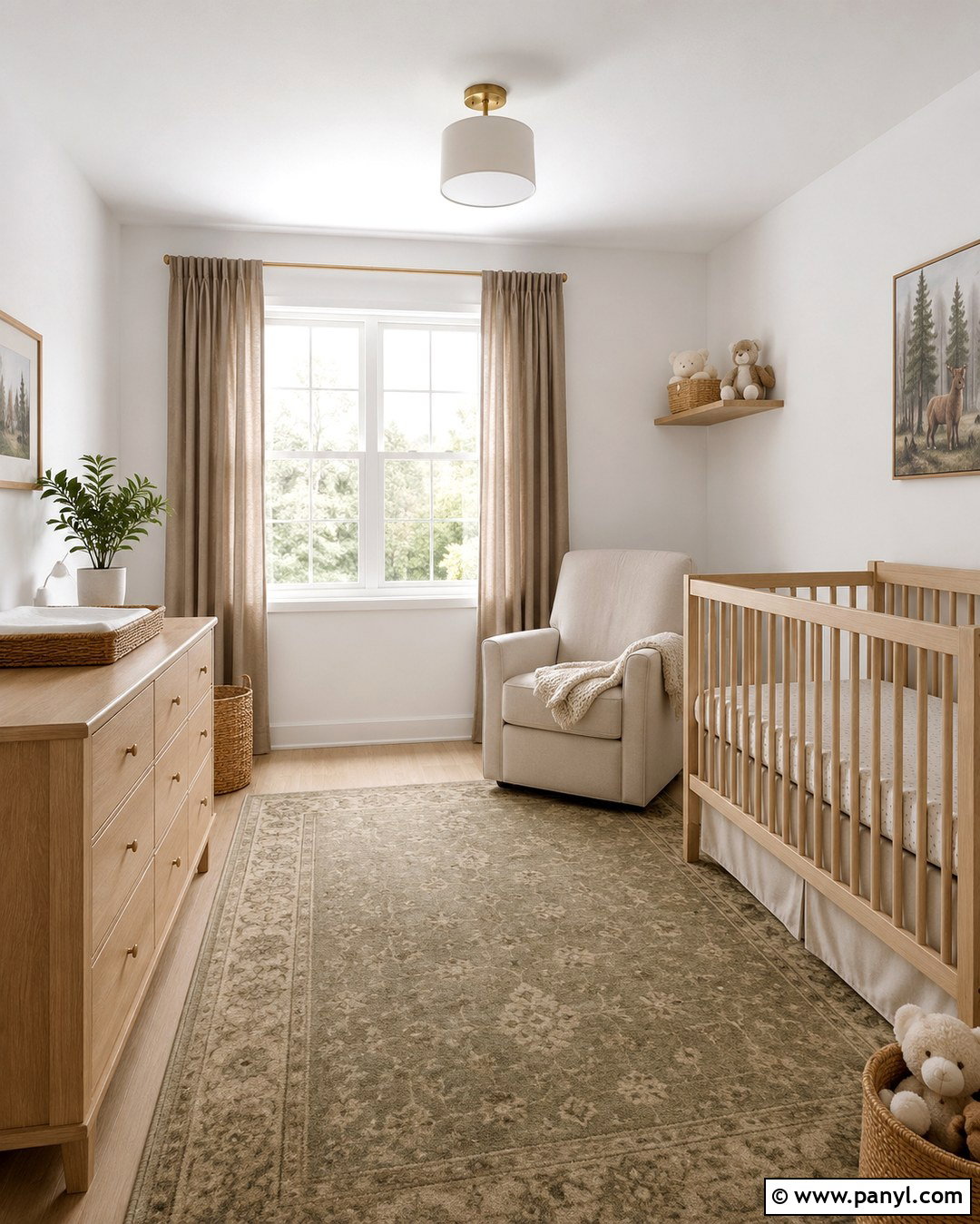 Snowfall White Walls In A Neutral Nursery - 20 Snowfall White Benjamin Moore Walls