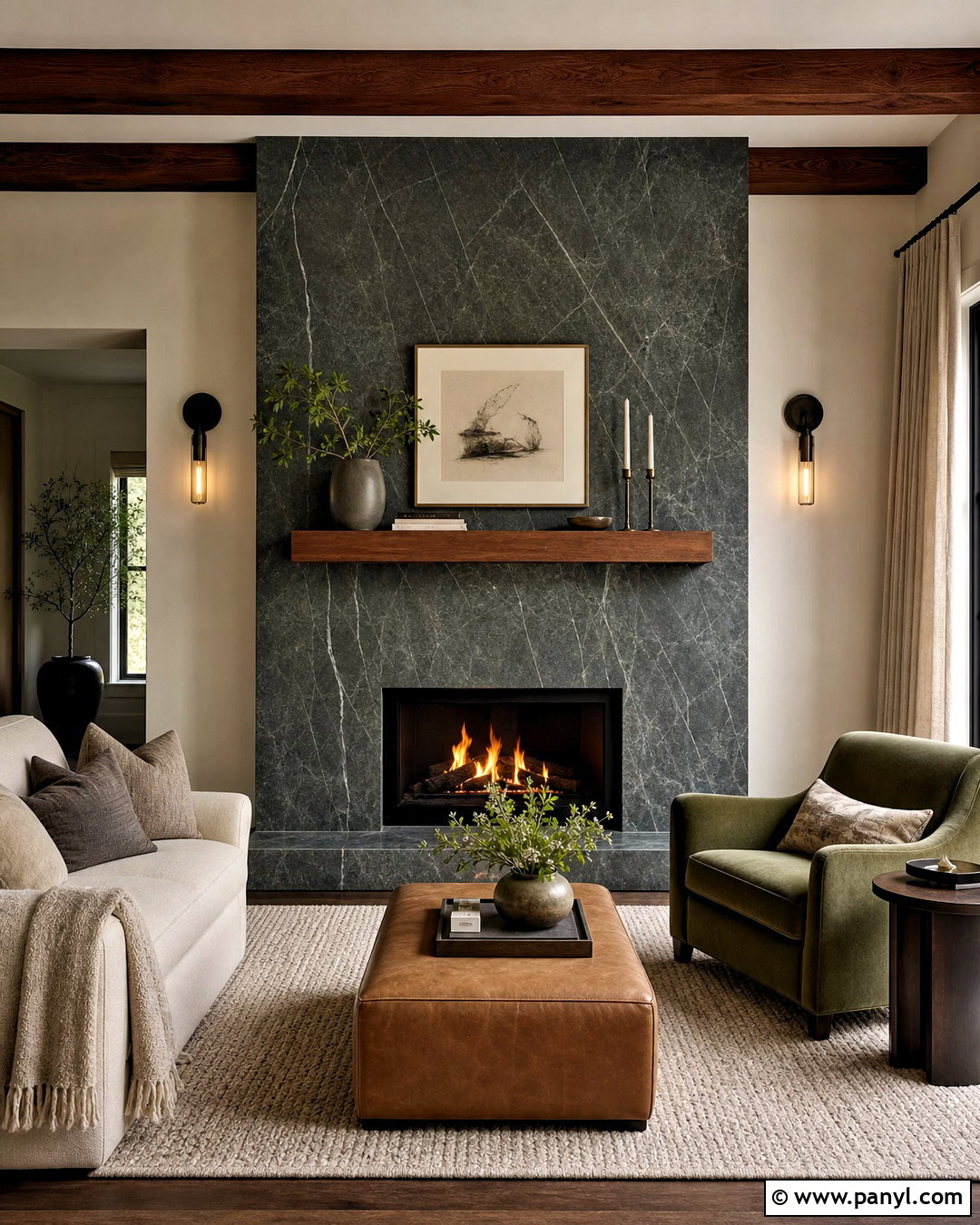 Soapstone Fireplace Wall - 20 dark fireplace wall ideas