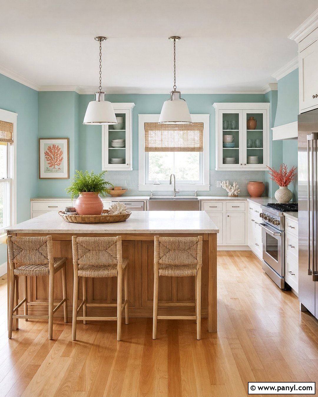 Soft Aqua Kitchen Walls - 35 Kitchen Color Ideas For Walls