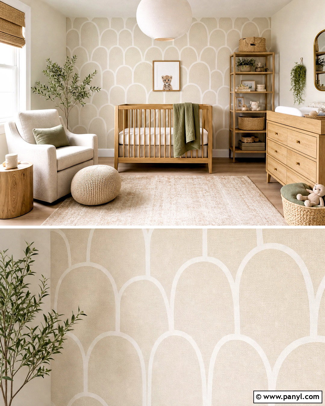 Soft Beige Arch Wallpaper Nursery - 20 soft beige wallpaper ideas