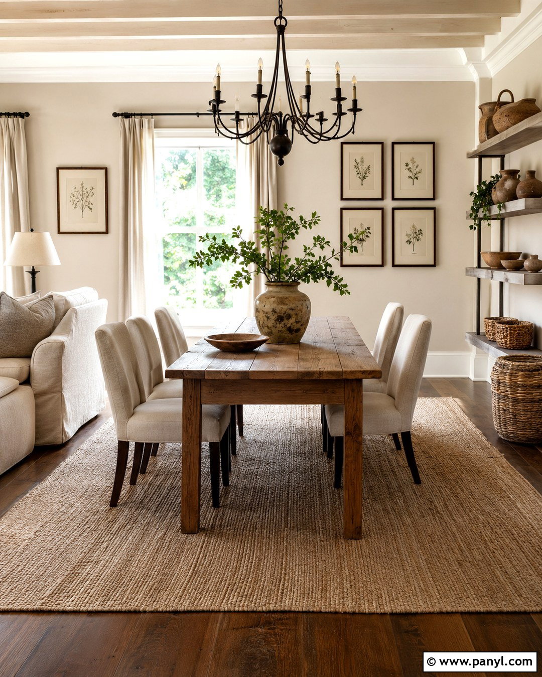 Soft Beige Farmhouse Room With Rustic Wood - 20 Soft Beige Wall Color Ideas