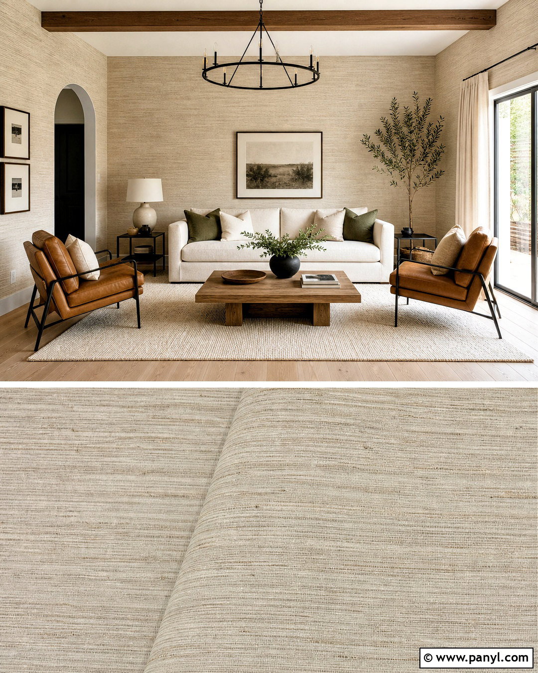 Soft Beige Grasscloth Wallpaper Living Room - 20 soft beige wallpaper ideas
