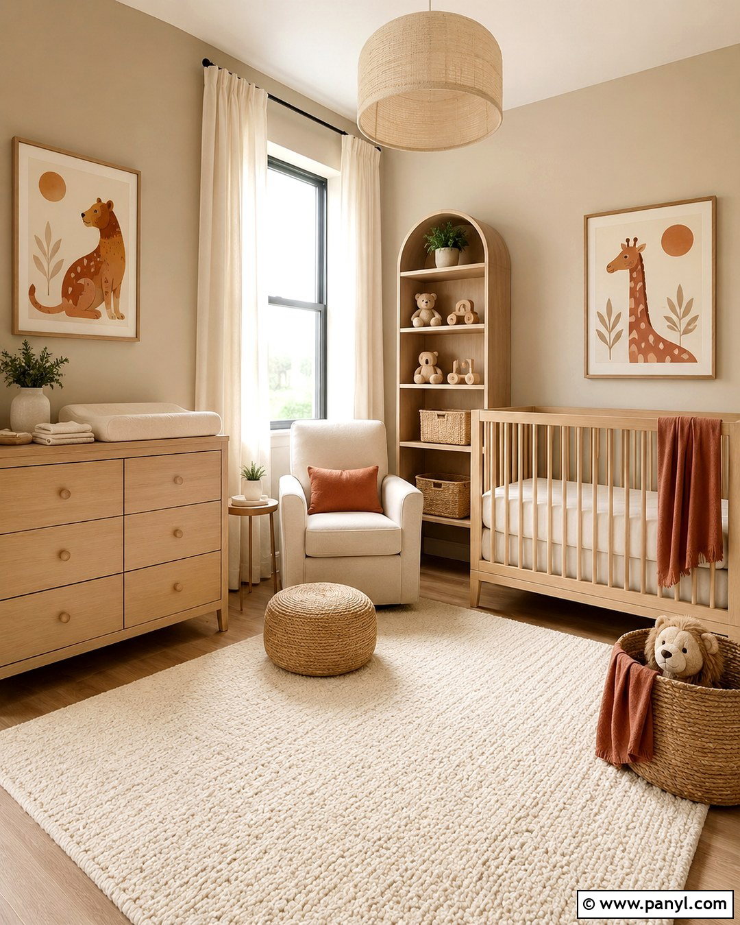 Soft Beige Nursery With Muted Terracotta - 20 Soft Beige Wall Color Ideas