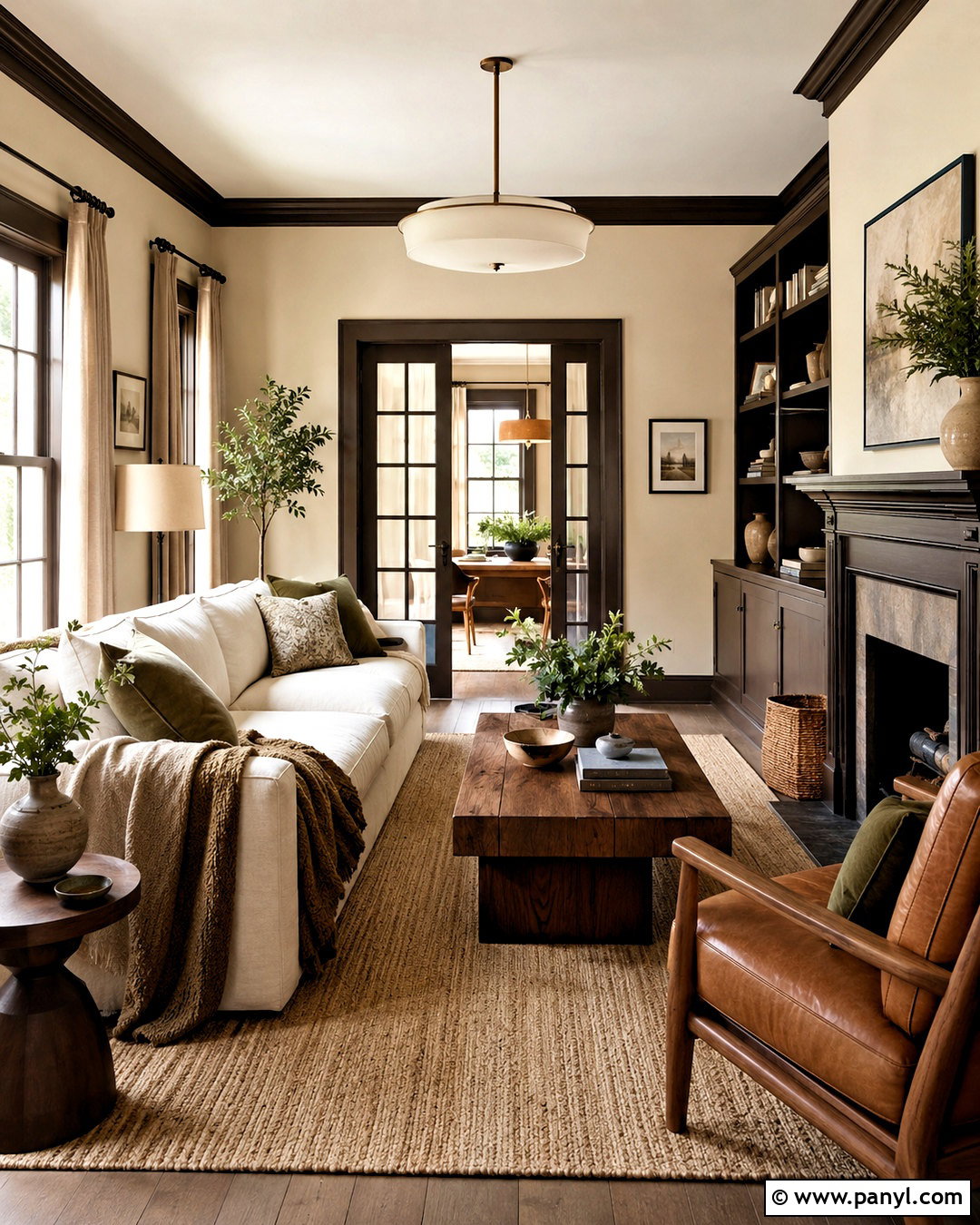Soft Beige Walls With Dark Brown Trim - 40 light walls darker trim ideas