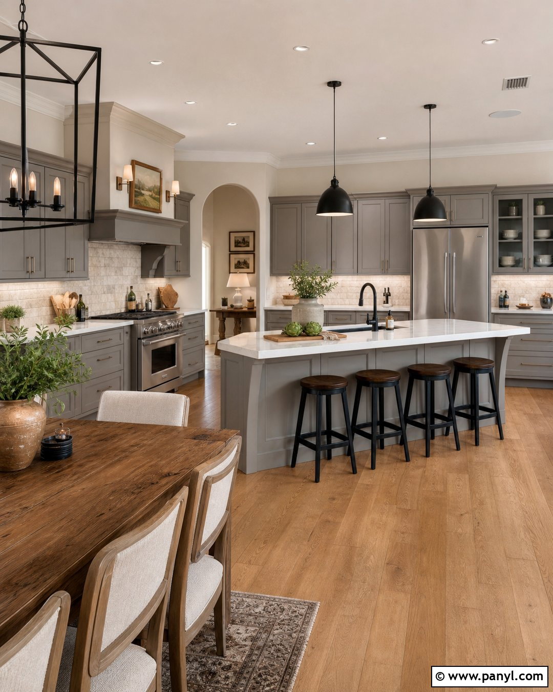 Soft Beige Walls With Grey Kitchen Cabinets - 30 Grey Kitchen Cabinets Wall Color Ideas
