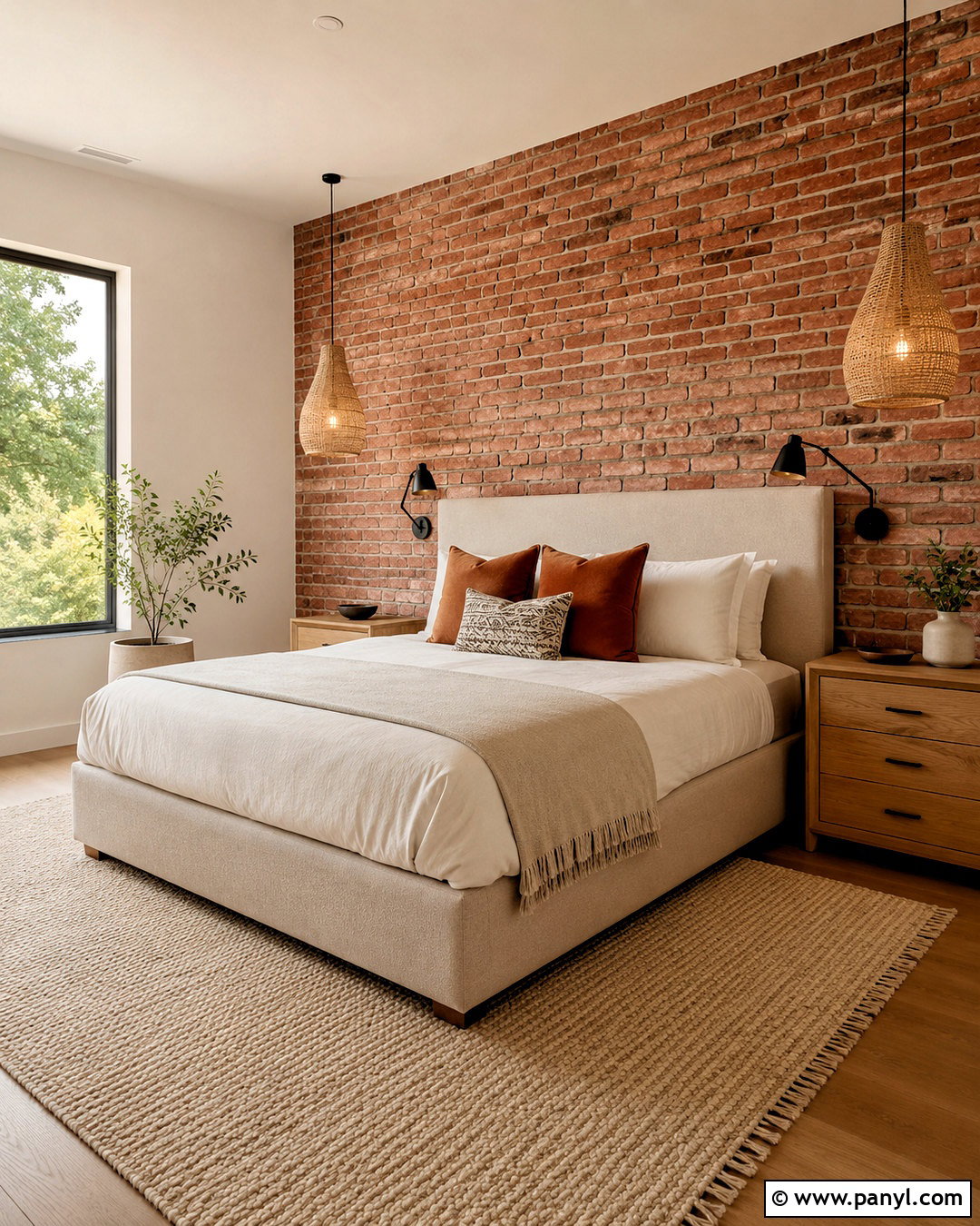 Soft Beige With Red Brick - 20 colors that go with brick interior ideas