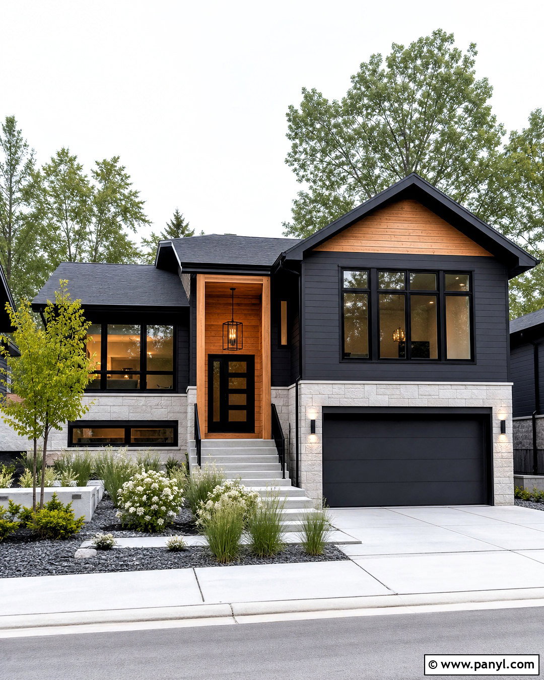 Soft Black And Cedar Exterior Wall Color Combination - 20 exterior wall colour combinations