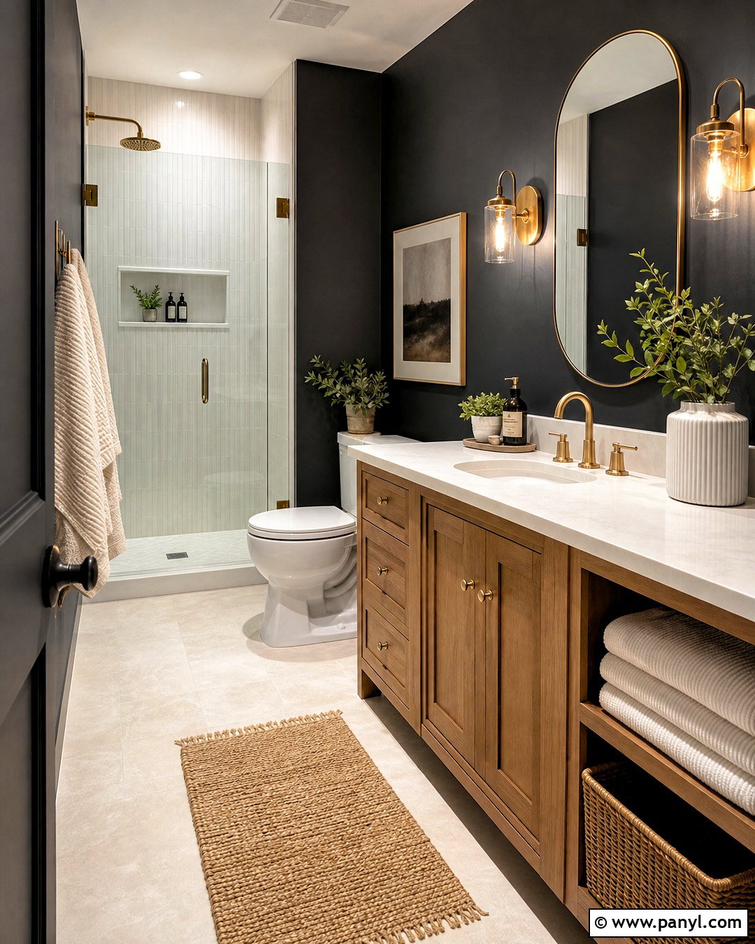 Soft Black Bathroom Paint - 20 dark bathroom paint colors