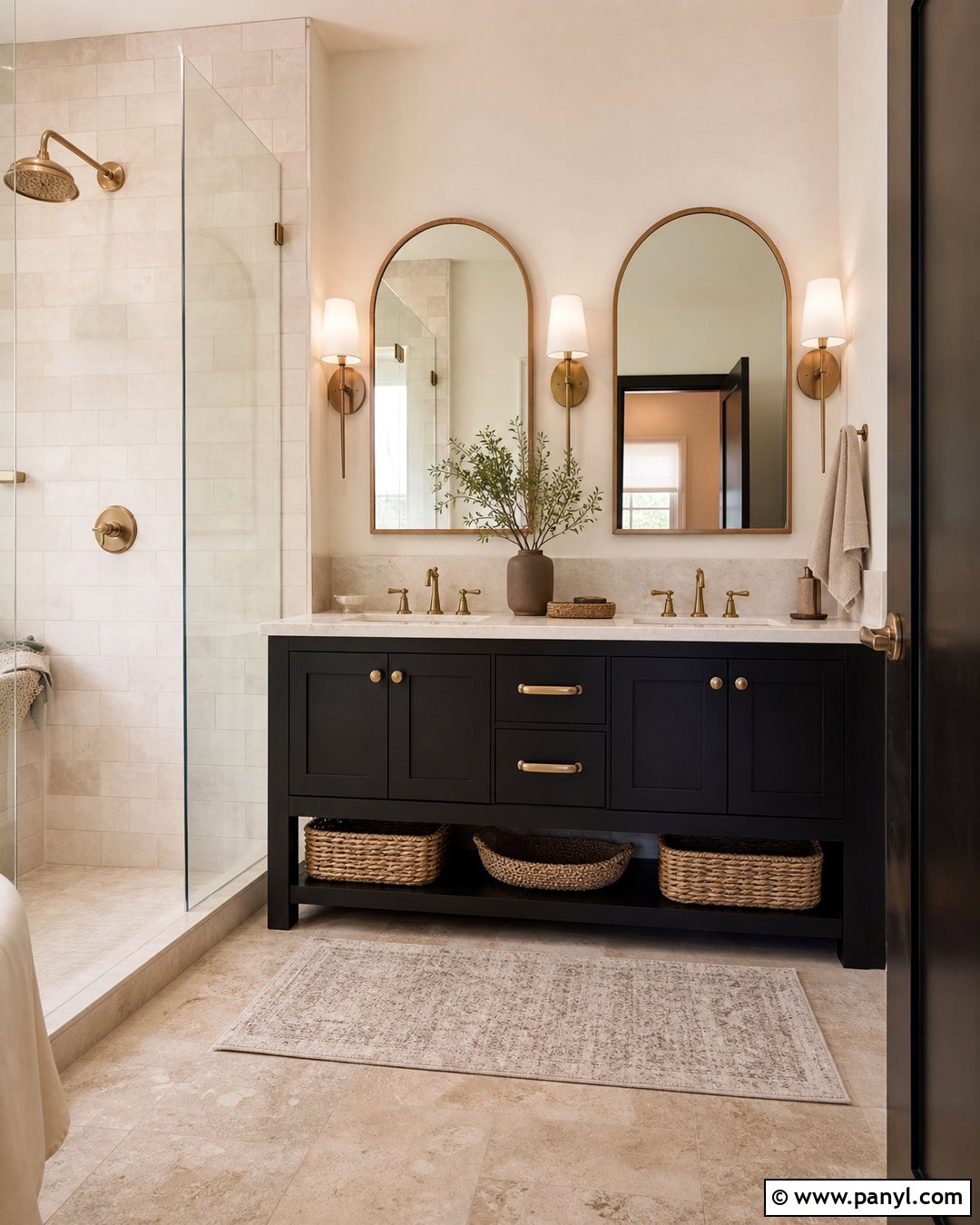 Soft Black Bathroom Vanity - 35 painted bathroom vanity colors