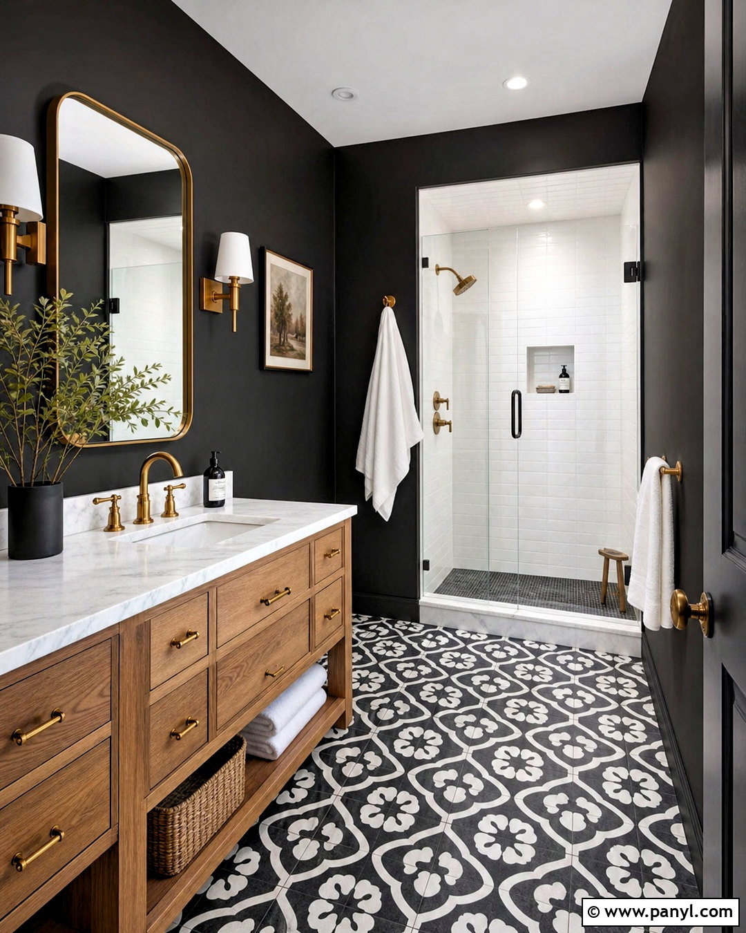 Soft Black Bathroom - 20 bathroom paint colors