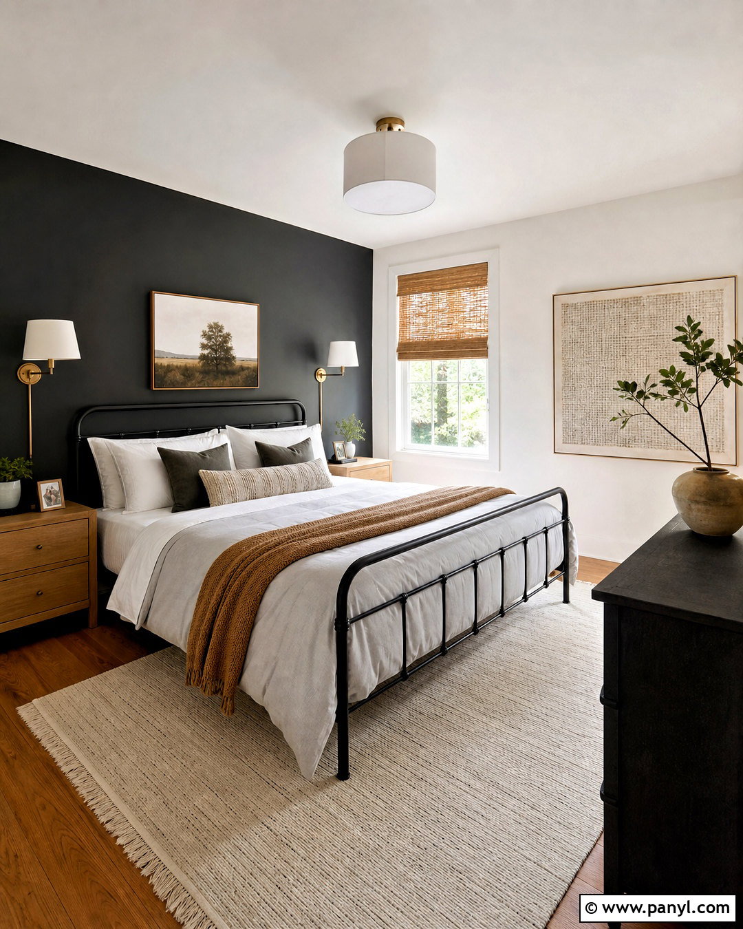Soft Black Bedroom Accent Wall - 20 small bedroom accent wall ideas