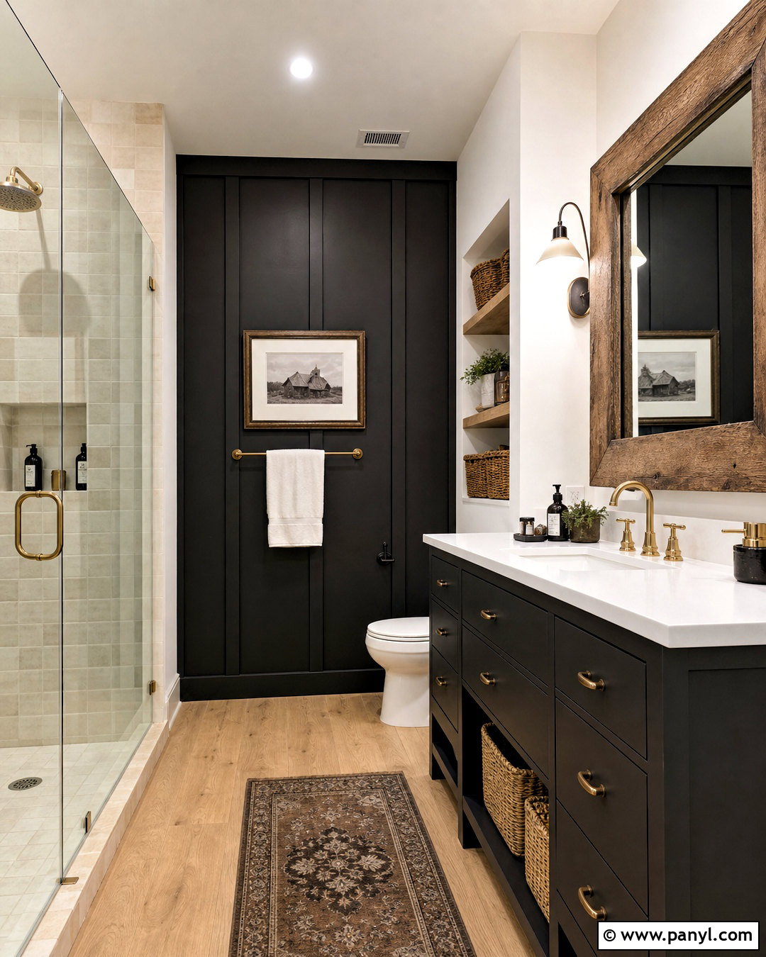 Soft Black Farmhouse Bathroom - 20 farmhouse bathroom paint colors