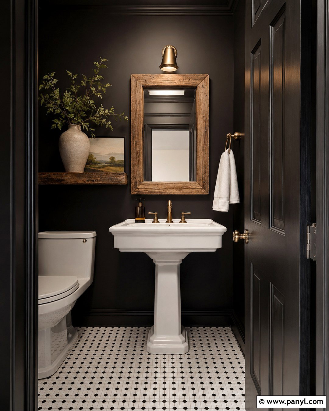 Soft Black Farmhouse Bathroom - 20 Farmhouse Bathroom Paint Colors Wall Ideas