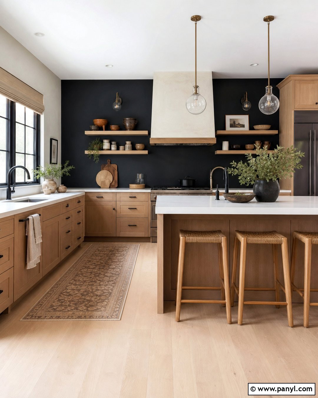 Soft Black Kitchen Accent Wall - 30 kitchen accent wall color ideas