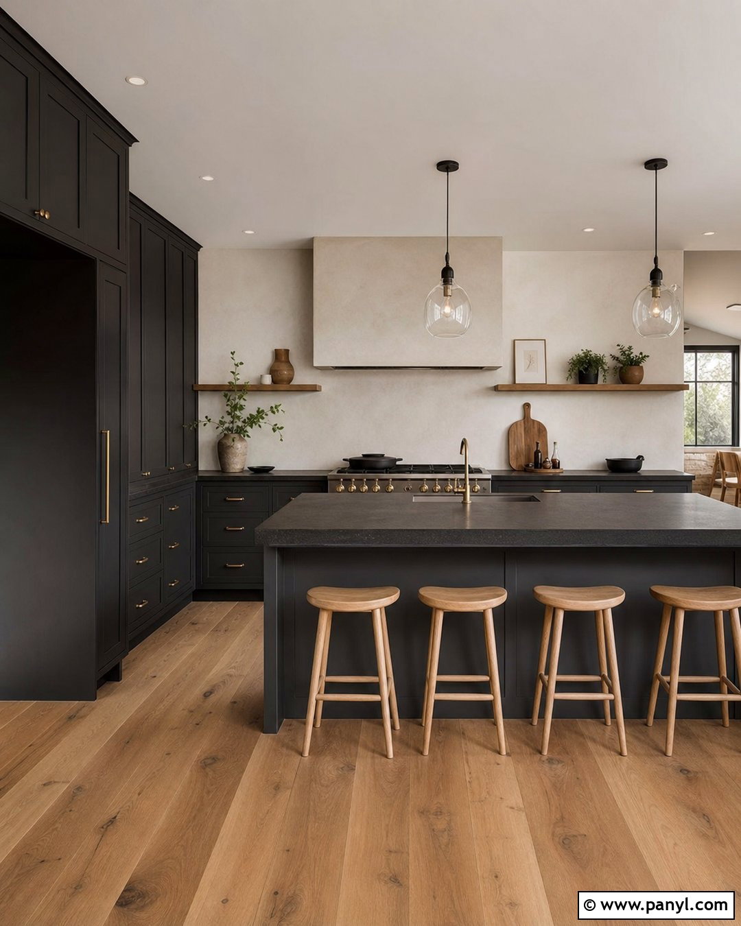 Soft Black Kitchen Cabinets With Dark Countertops - 20 Kitchen Cabinet Paint Colors With Dark Countertops
