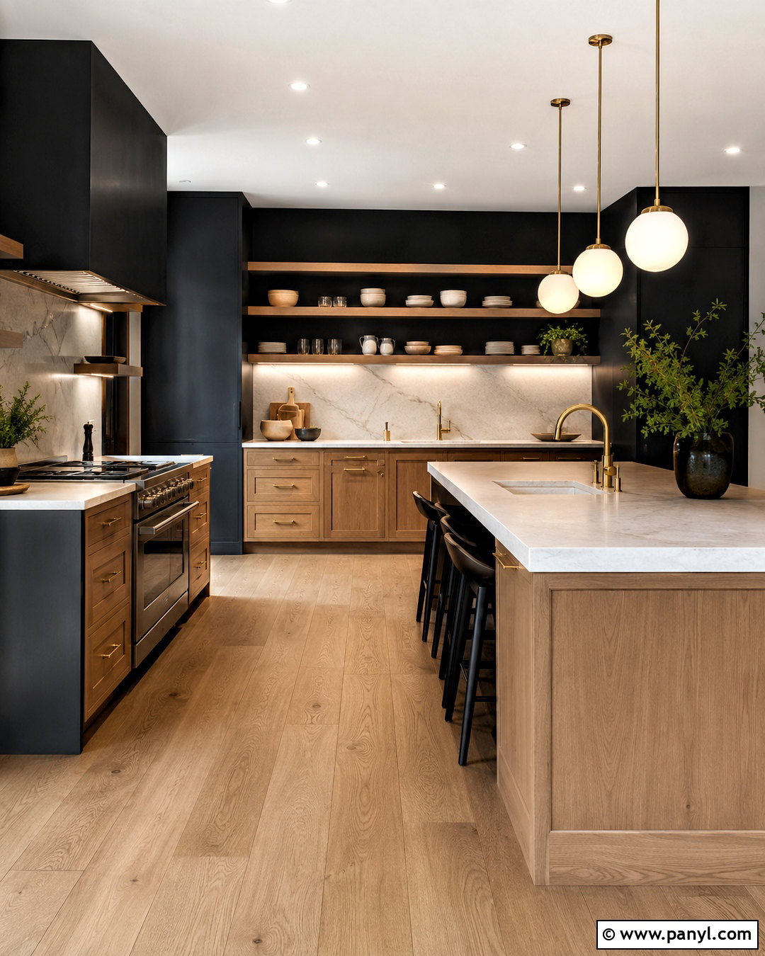 Soft Black Kitchen Walls - 40 kitchen colors for walls