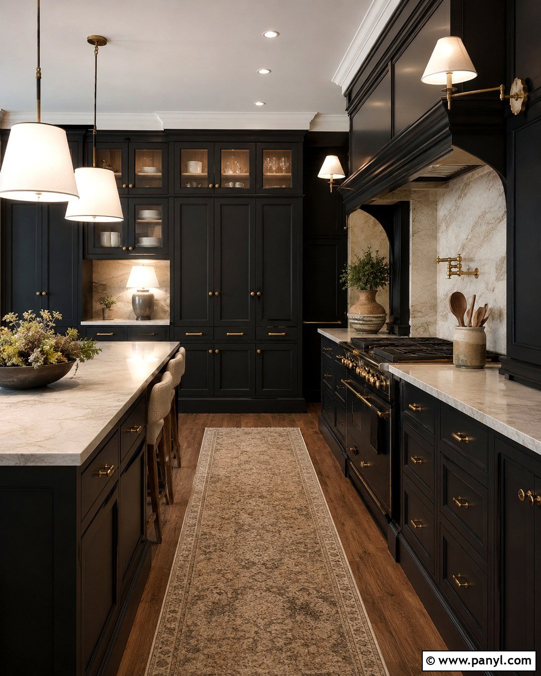 Soft Black Kitchen - 20 Rich Kitchen Colors
