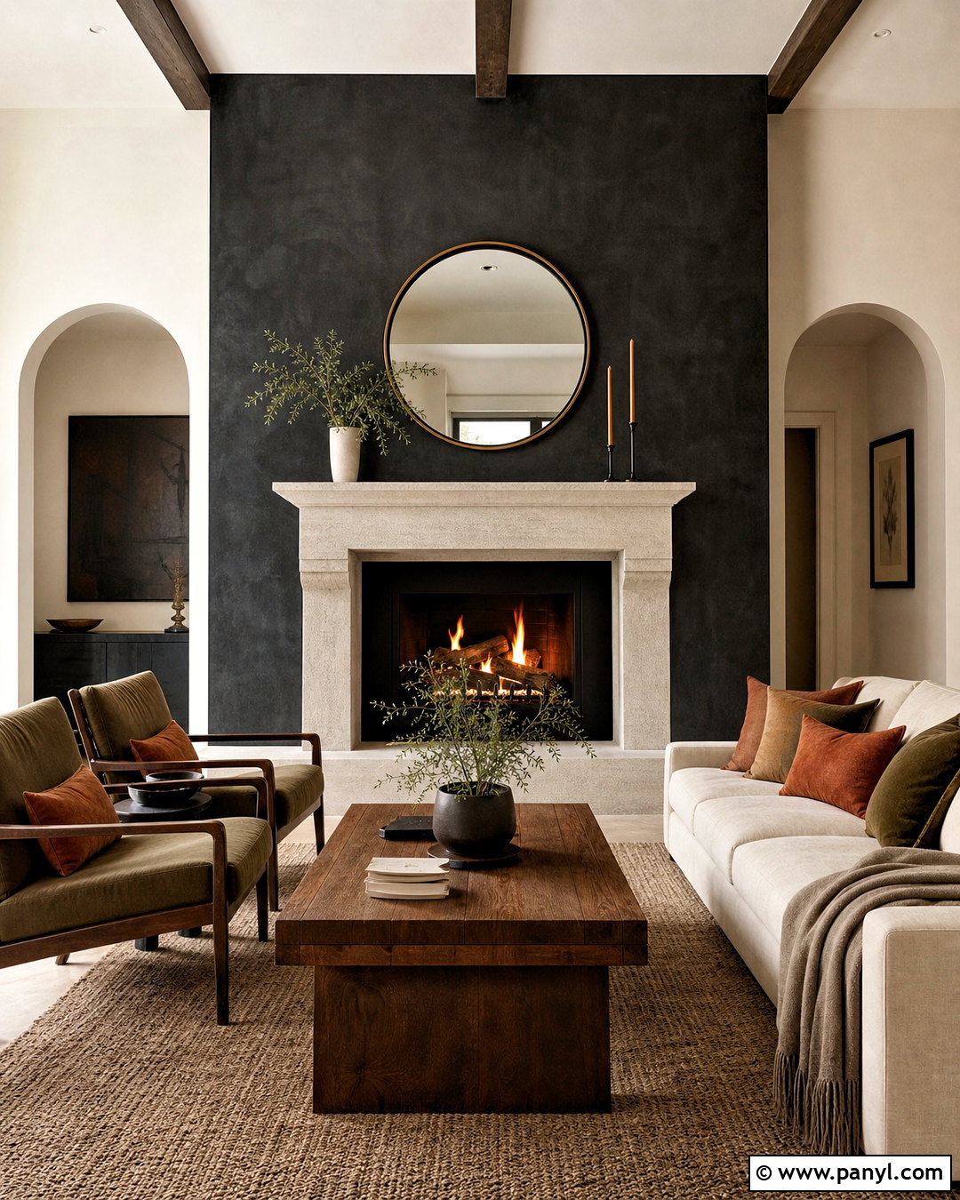 Soft Black Limewash Palette - 20 limewash color palette ideas