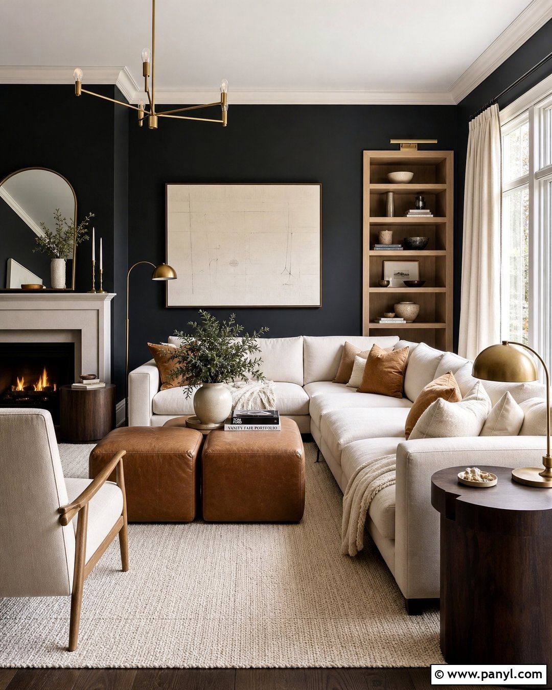 Soft Black Living Room Walls - 45 wall colors for living room ideas